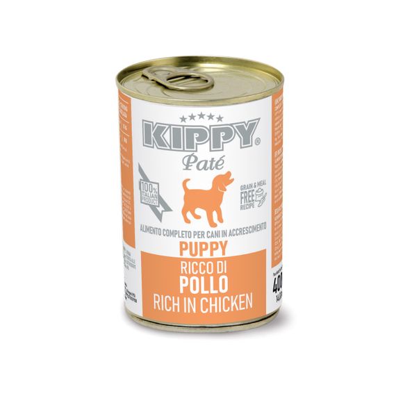 Вологий корм для цуценят з куркою Kippy Pate Puppy Chicken, 400 гр