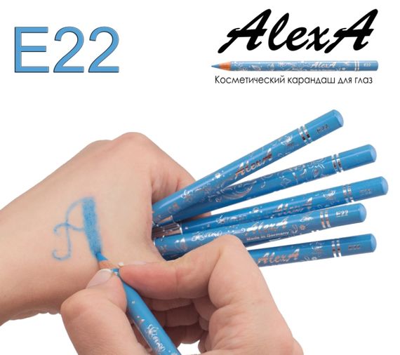 Олівець для очей WoBs Alexa eye contour pencil - E22 блакитний (матовий) | Зображення 2