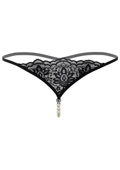 Стрінги з перлами S/M Daring Intimates, чорні Sex Aura | Зображення 3