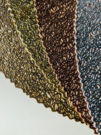 Серветка сервірувальна кругла OLens Фібра 102-988 38 см срібляста | Зображення 2