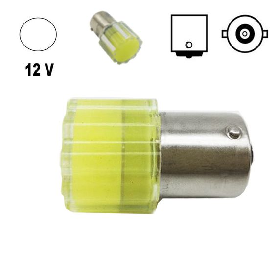 Автолампа Terra P21W / 1156, цоколь BA15s, COB flower, белый, 12V | Зображення 1