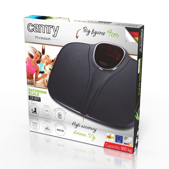 Ваги підлогові електронні Camry CR 8171 чорні до 180 кг з високою точністю | Зображення 8