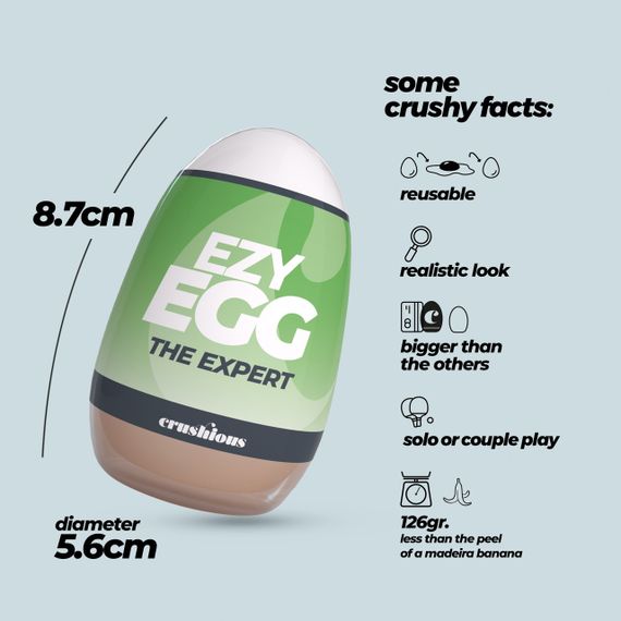 Мастурбатор-яйцо, вагина CRUSHIOUS EZY EGG THE Expert, реалистичный Sex Aura | Зображення 8