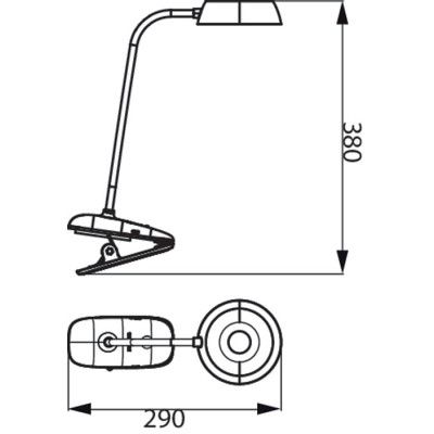 Настольная лампа Philips LED Reading Desk lamp Donutclip 3W, 4000K, 1200mAh (Lithium battery), білий | Зображення 3