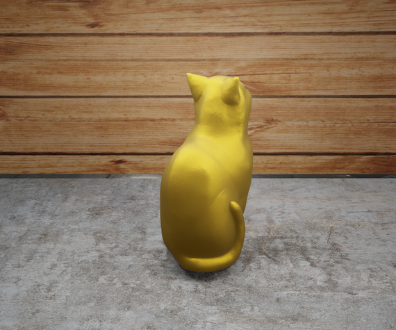 Статуэтка сидящий кот Золотистый, 150 | Зображення 2