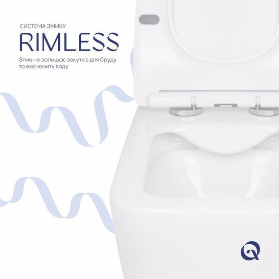 Унітаз підвісний Qtap Crow безобідковий із сидінням Soft-close QT05335170W | Зображення 4