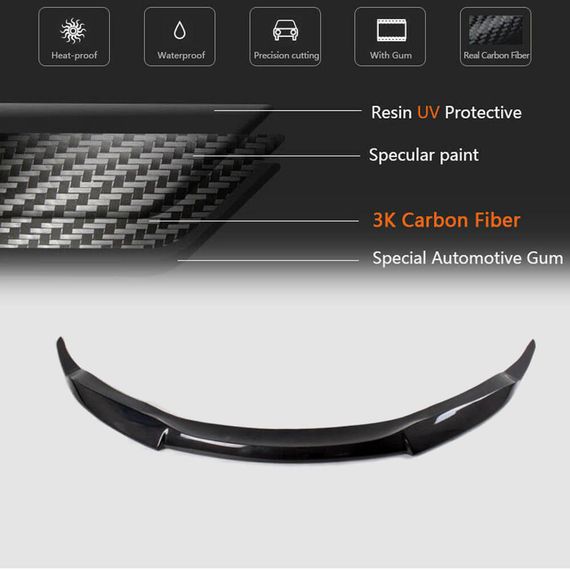 Накладка на передній бампер Lip (для M6, Карбон) для BMW 6 серія E63/E64 2003-2010 рр | Зображення 4