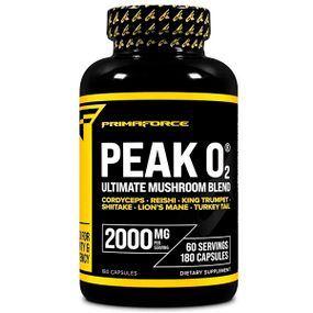 Комплекс до тренировки Primaforce Peak O2, Ultimate Mushroom Blend 2000 mg (666 mg per 1 caps) 180 Caps