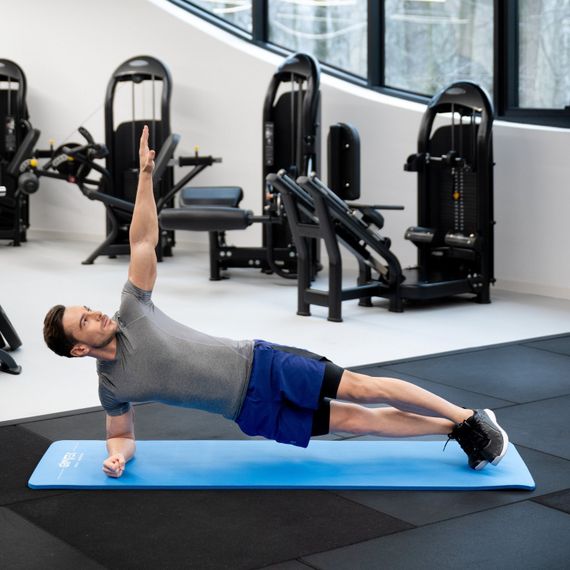 Килимок (мат) для фітнесу та йоги Gymtek NBR 1,5см голубий | Зображення 1