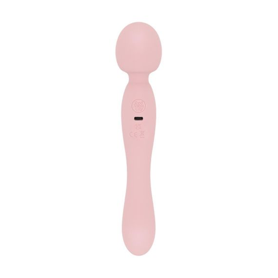 Вибромассажер Good Vibes Only - SIMI Double-Sided Wand Vibrator Soft Silicone - Pink Sex Aura | Зображення 2