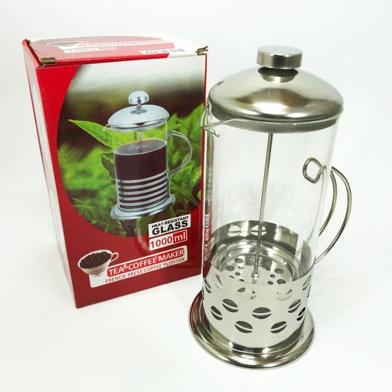 Заварник френч-пресс Unique UN-1154 1 л, Красивый заварник, Заварочник для кухни, Френчпрес | Зображення 3