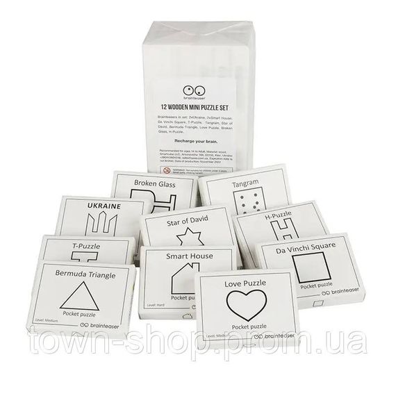 Набор деревянных головоломок "Wooden mini puzzle set" Заморочка 12en
