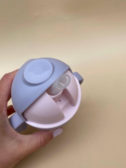 Поїльник непроливайка з трубочкою і грузиком вівця рожевого кольору 250мл | Зображення 3