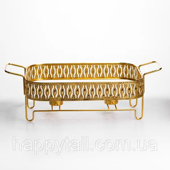 Мармітниця порцелянова Tiffany 2 л квадратна на металевій підставці 38х30х7 см SX42-3 | Зображення 2