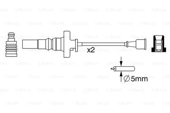 Комплект дротів запалювання MITSUBISHI LANCER, BOSCH (0986357273) | Зображення 4