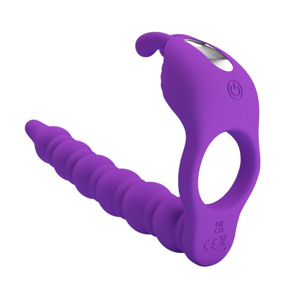 Кільце-насадка для подвійного проникнення - Pretty Love Blackney Vibrating Enhacer Purple | Зображення 3