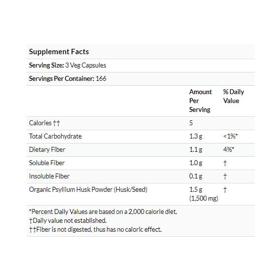 Клетчатка NOW Foods Psyllium Husk Cap 500 mg 500 Veg Caps NOW-05972 | Зображення 2
