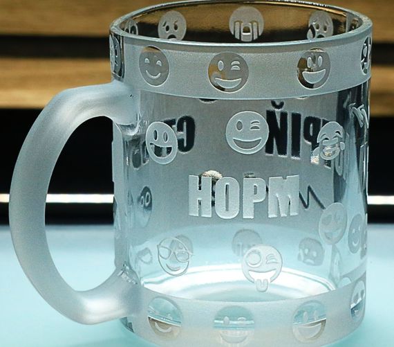 Чашка 320мл  Норм або Стрьом з гравіюванням Скляний кухоль для настільної гри | Зображення 1