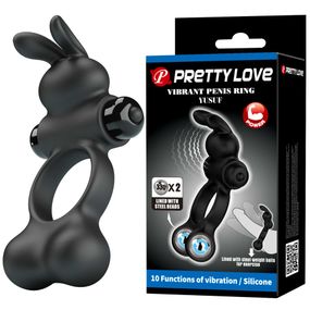 Ерекційне кільце - Pretty Love Vibrant Penis Ring Yusuf Black