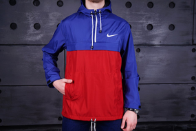 Анорак nike President синьо-червоний S XL