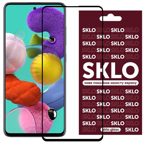 Захисне скло SKLO 3D для Samsung Galaxy A51 / M31s Чорний