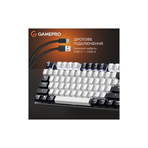 Клавіатура GamePro Genesis Metallic MK144B Outemu Red Switch USB UA Black (MK144B) | Зображення 7