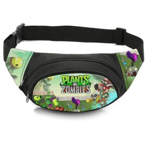 Сумка-бананка дитяча з принтом Рослини проти Зомбі поясна сумка для хлопчика (4589)