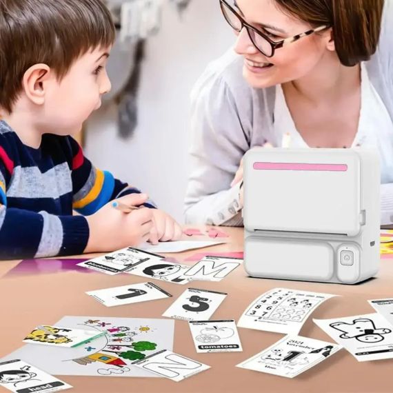 Портативний термопринтер з Bluetooth + рулон термопаперу, C19 / Міні принтер для друку | Зображення 4