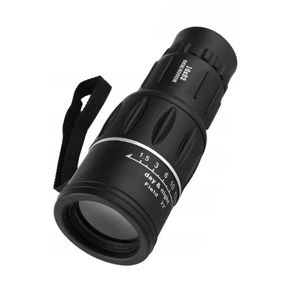 Мощный монокуляр с двойной фокусировкой 16x52, в чехле / Туристический монокуляр для охоты и рыбалки | Зображення 2