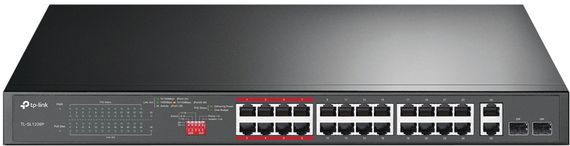Коммутатор TP-LINK TL-SL1226P 24xFE/24xPoE+ 250W 2xGE 2xcomboGE/SFP 19&quot; 1U (TL-SL1226P)