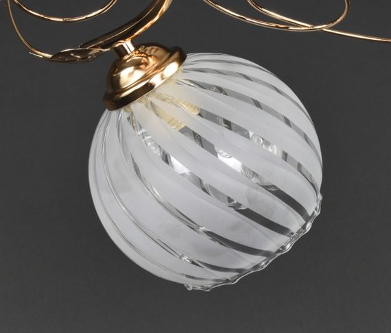 Люстра стельова на 5 лампочок 27283 Золото 24х51х51 см. | Зображення 1