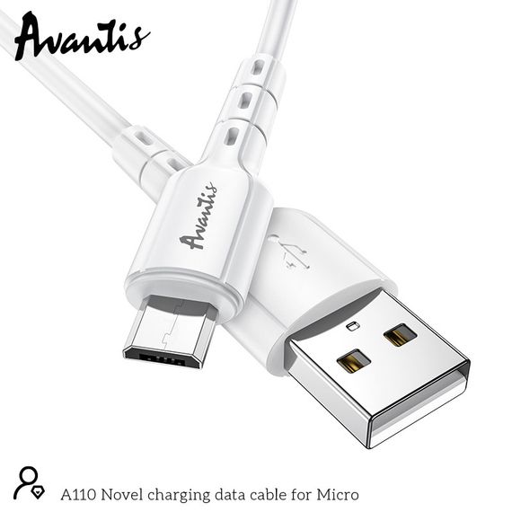 Кабель Avantis A110 Novel USB – Micro- белый | Зображення 1