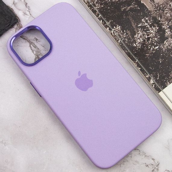 Чохол Silicone Case Metal Buttons (AA) для Apple iPhone 12 Pro Max (6.7") Силікон, Бузковий/Lilac | Зображення 6
