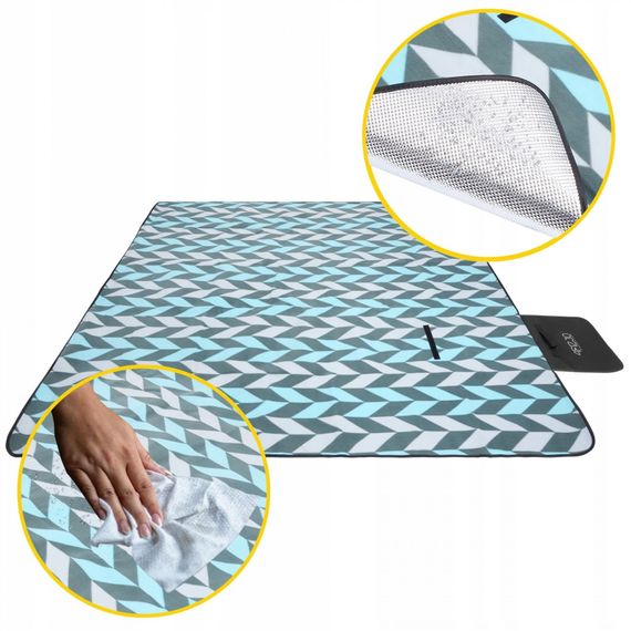 Коврик для пікніка та кемпінгу 4FIZJO 200 x 200 см складний 4FJ0391 (P-5907739317193) | Зображення 6