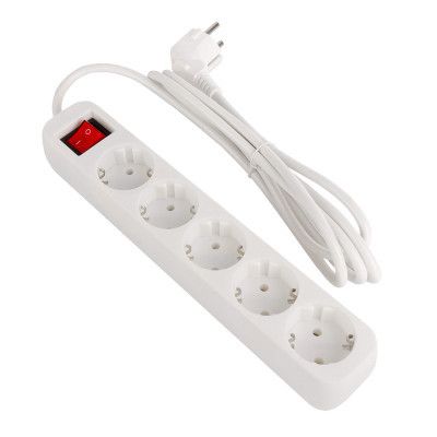 Сетевой фильтр питания ColorWay CW-PSEA52W, 5 розеток/ 2M white (CW-PSEA52W) | Зображення 4