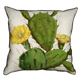 Подушка с мешковины Кактуcы с цветами 45x45 см (45PHB_TFL024_BL)