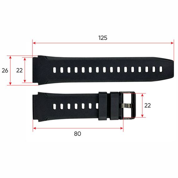 Ремінець для смарт годинника Modfit Iron Black | Зображення 2