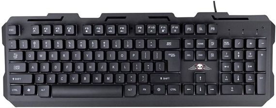 Игровая клавиатура No Fear QWERTY, 104 мембранные клавиши, светодиодная подсветка RGB, кабель 1,5 м с USB 2.0, черная | Зображення 2
