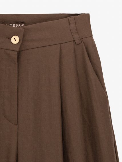 Штани палаццо однотонні жіночі GENUA 2672 XL Шоколадний shop (2000999636899) | Зображення 1