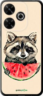 Чохол на Xiaomi Redmi Note 13R 5G Єнотик з кавуном "4605b-3797-2448"