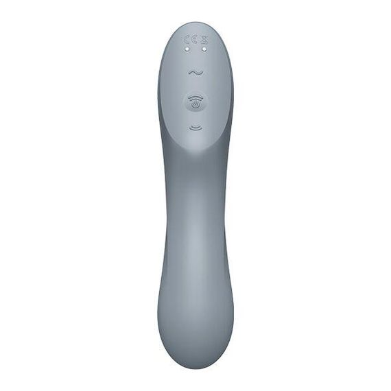 Вакуумный стимулятор с вибрацией Satisfyer Curvy Trinity 3 BlueGrey | Зображення 3