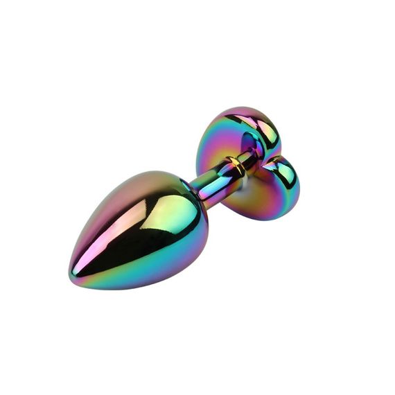 Анальна пробка із серцем Chisa Rainbow Heart Butt Plug 7 см Кольоровий | Зображення 2