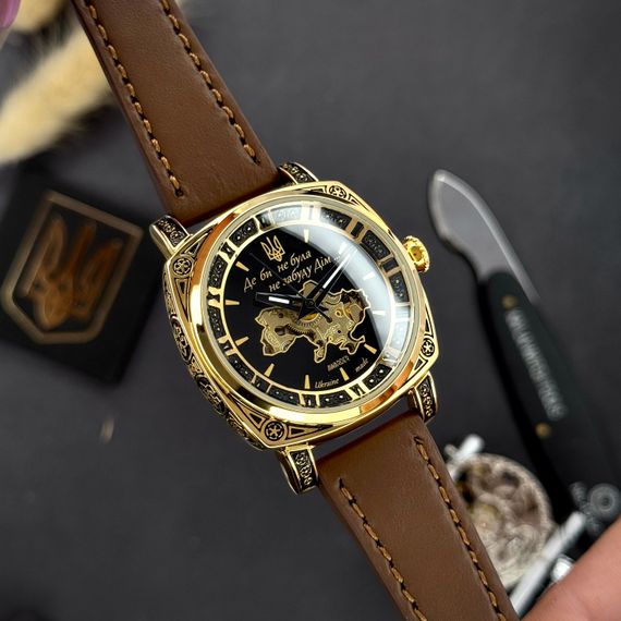 Жіночий годинник Awarder 021 Де би не була Gold-Black-Brown | Зображення 5