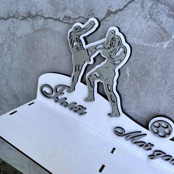 Медальница с полкой деревянный держатель для медалей Органайзер для наград | Зображення 2