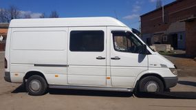 Бокові пороги Premium (2 шт., нерж.) Довга база, d60 для Mercedes Sprinter 1995-2006 рр