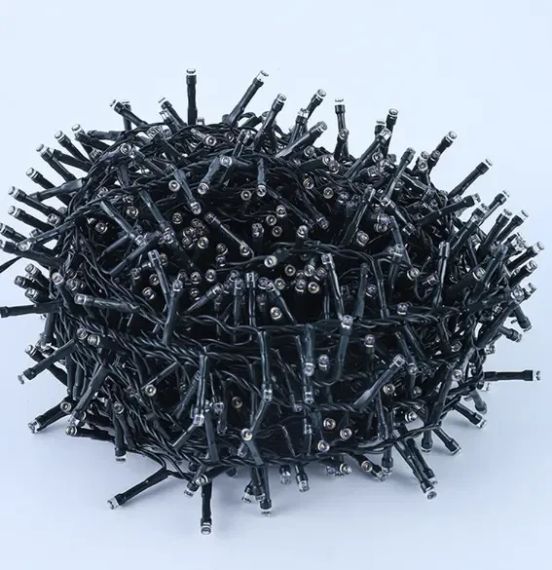 Світлодіодна Гірлянда нитка 201 led Біла (чорний дріт) | Зображення 3