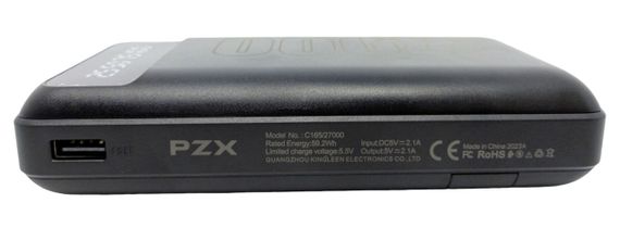 Power Bank 27000 mAh 2,1А  реальная ёмкость PZX C165 зарядка внешний аккумулятор cертифицированный павербанк | Зображення 7