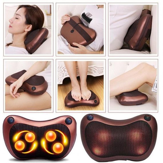Масажна подушка Car and Home Massage Pillow, масажер для шиї автомобільний | Зображення 4
