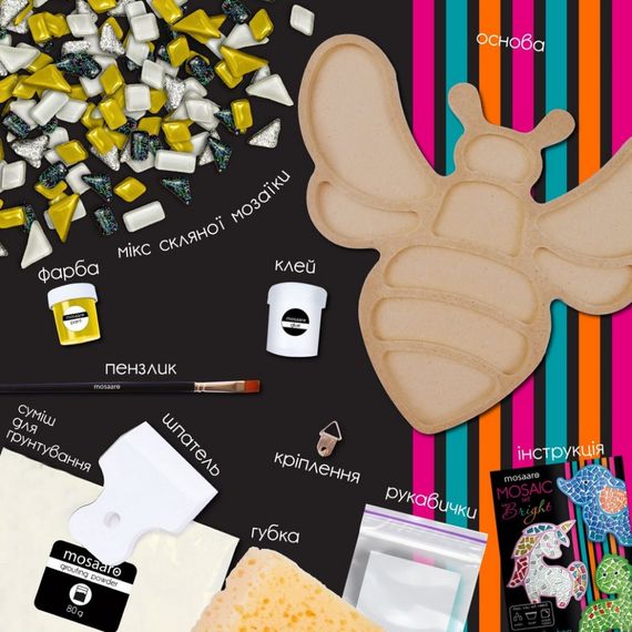 Детский набор для творчества хрустальная мозаика "Пчелка" МА7001 | Зображення 2