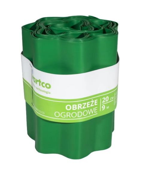 Бордюрна стрічка VARTCO 9 м х 20 см зелений БОРЛ0003
